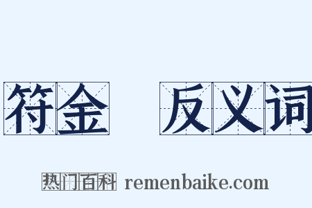 符金錠反义词是什么意思的图片